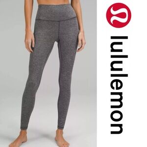NWT Lululemon Wunder Under HR Luon 25"Tight in Heathered Black Size 2